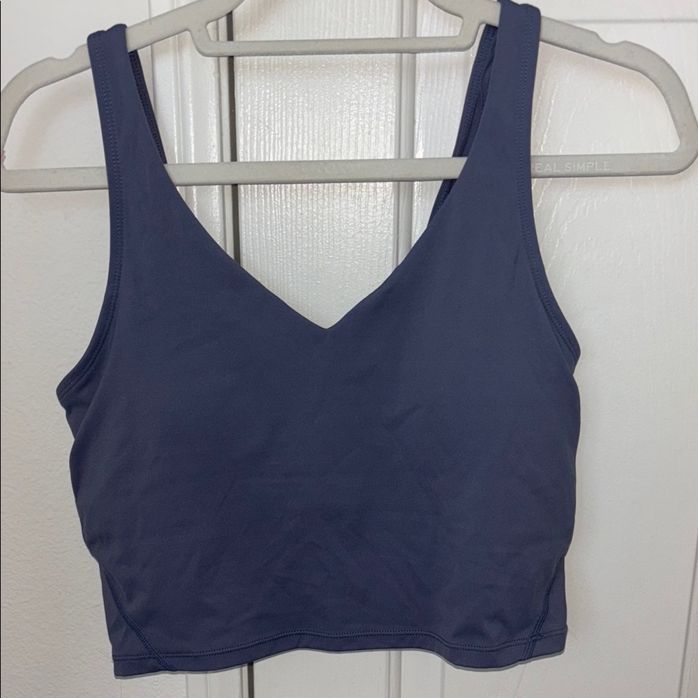 Purple Athletic Crop Tank Top
